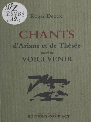 cover image of Chants d'Ariane et de Thésée